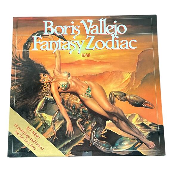 1988 Boris Vallejo Fantasy Zodiac Calendar same dates again in leap year 2044 - Picture 1 of 15